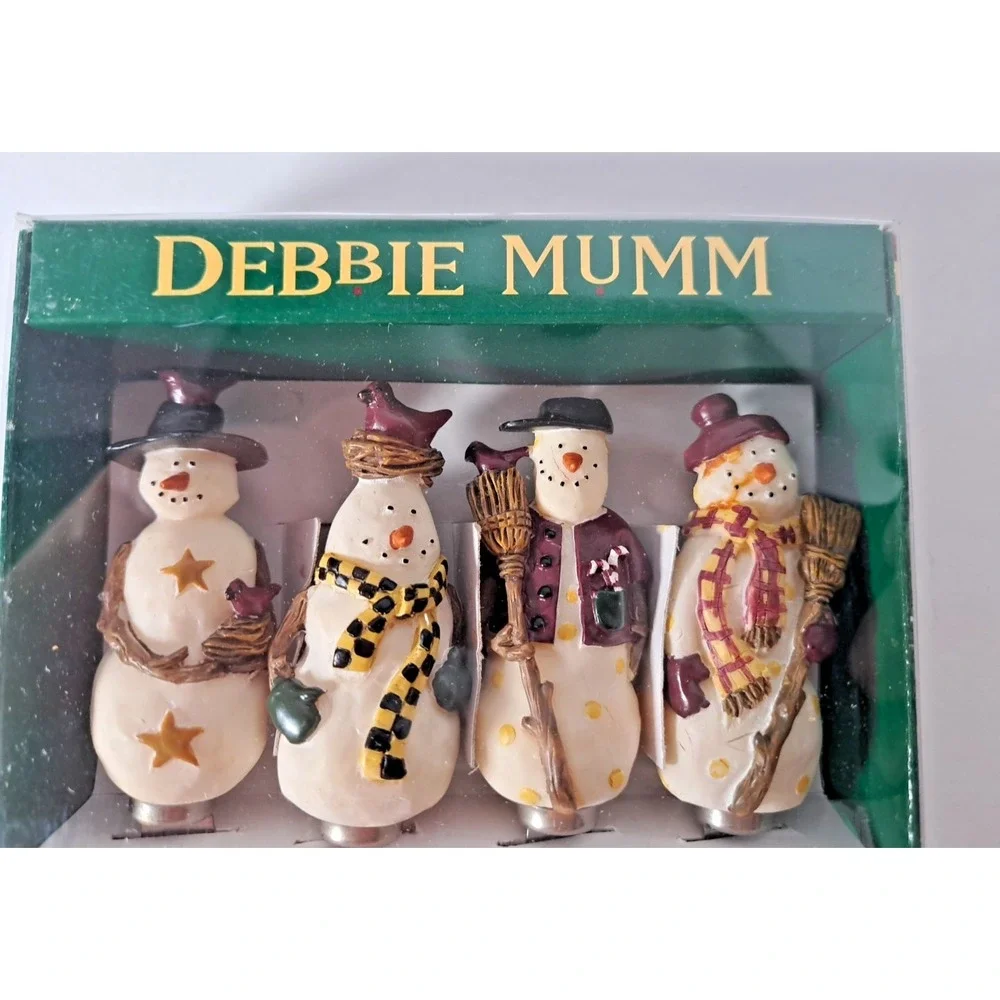 Debbie Mumm Snowman Spreaders Set of 4 Boston Warehouse 12871 Christmas Winter